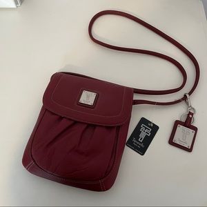 NWT Tignanello Leather Crossbody Maroon/Cranberry